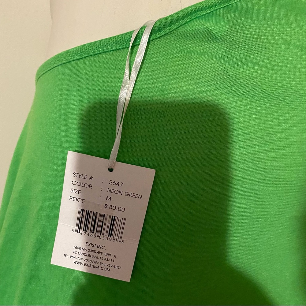 Neon green tank top size XL. New with tags - Picture 3 of 3
